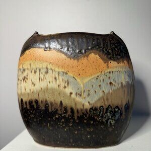 Robert Parrott Studio Pottery Wall Vase | Mid Century Modern | Signed